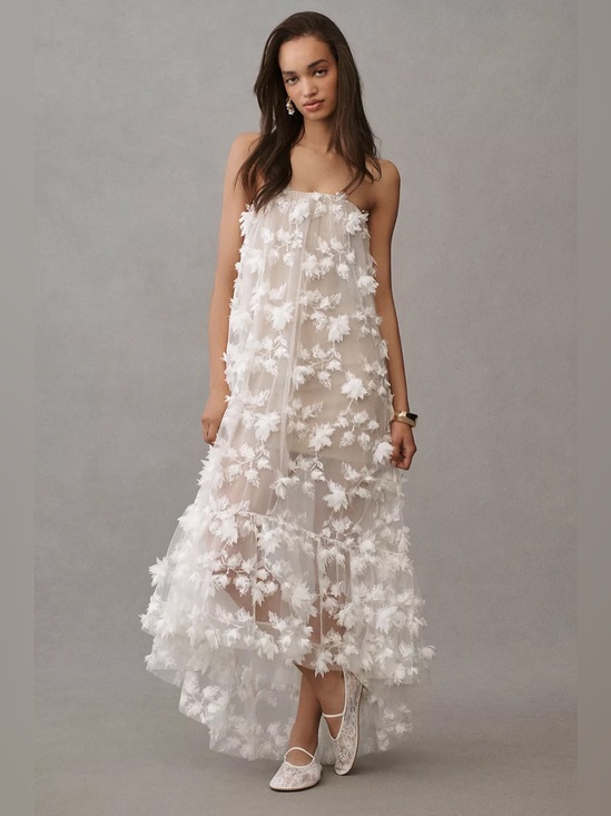Helsi Dresses & Skirts - Helsi Athena Strapless Sheer Midi Dress in off White /Cream Size XS NWT